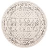 Safavieh Tulum Grady 7-ft x 7-ft Ivory/Grey Round Indoor Distressed/Overdyed Bohemian/Eclectic Area Rug
