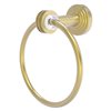 Allied Brass Pacific Beach Satin Brass Wall Mount Towel Ring with Dotted Accents