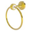 Allied Brass Pacific Grove Polished Brass Wall Mount Towel Ring with Grooved Accents