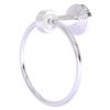Allied Brass Pacific Beach Polished Chrome Wall Mount Towel Ring with Grooved Accents