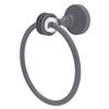 Allied Brass Pacific Grove Matte Grey Wall Mount Towel Ring with Dotted Accents