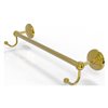 Allied Brass Prestige Monte Carlo 18-in Polished Brass Wall Mount Single Towel Bar with Integrated Hooks