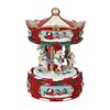 Northlight 6.5-in Red and White Animated Musical Carousel Christmas Music Box