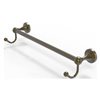 Allied Brass Sag Harbor 24-in Antique Brass Wall Mount Single Towel Bar with Integrated Hooks
