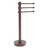 Allied Brass Towel Holder Antique Copper Freestanding Towel Rack with Grooved Accents
