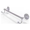 Allied Brass Prestige Que New Polished Chrome Wall Mounted 36-in Towel Bar with Integrated Hooks