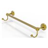 Allied Brass Sag Harbor 36-in Polished Brass Wall-Mounted Single Towel Bar witn Integrated Hooks