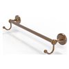 Allied Brass Shadwell 30-in Brushed Bronze Wall-Mounted Single Towel Bar with Integrated Hooks