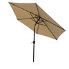 Clihome 9-ft Push-button Hexagon Market Patio Umbrella - Beige