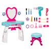 Qaba Princess Glamour Makeup Set - Kids Vanity Dressing Table - 33-Piece
