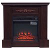 HomCom 32-in W Brown LED Freestanding Electric Fireplace