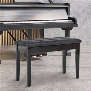 Black Piano Bench With Storage, Piano Bench With Storage Canada