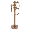 Allied Brass Brushed Bronze Freestanding Countertop 3 Towel Rings with Dotted Accents