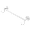 Allied Brass Shadwell 36-in Matte White Wall Mount Single Towel Bar with Integrated Hooks