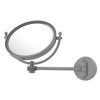 Allied Brass 11-in Matte Grey Double-Sided 4x Magnifying Wall-Mounted Vanity Mirror