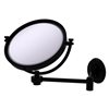 Allied Brass Matte Black 18-in x 10-in Double-Sided Magnifying Wall-Mounted Vanity Mirror