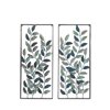 Grayson Lane 14-in x 32-in Black Metal Traditional Floral Wall Decor - Set of 2