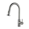 CASAINC Brushed Nickel 1-Handle Deck Mount Pull-Down Handle/Lever Residential Kitchen Faucet