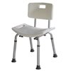 CASAINC White Plastic Adjustable Freestanding Shower Chair