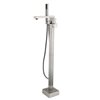 CASAINC Brushed Nickel 1-Handle Freestanding Bathtub Faucet with Hand Shower