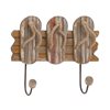 Grayson Lane 2-Hook Decorative Brown Chinese Fir Wood Wall Hook