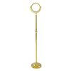 Allied Brass 10 1/2-in x 68-in Polished Brass Double-Sided Standing Mirror - 2X Magnification