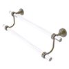 Allied Brass Pacific Grove 36-in Antique Brass Finish Wall Mount Double Towel Bar