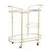 Grayson Lane Gold Metal Base with Steel Top Kitchen Carts - 36.5-in x 11.5-in