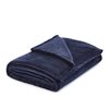 Inspired Home Marciela Navy 60-in x 70-in Flannel Reversible Jacquard Throw