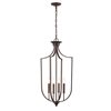 Millennium Lighting Rubbed Bronze 4-Light Traditional Clear Glass Dome Pendant Light
