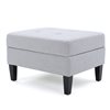 Best Selling Home Decor Zahra Modern Light Grey Polyester Rectangle Ottoman with Integrated Storage