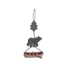 IH Casa Decor 14-in x 6-in Hanging Bear and Canoe Ornament