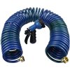 H2O WORKS 3/8-in x 50-ft Heavy-Duty Kink Free PU Blue Coiled Hose - Nozzle Included