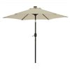 Casainc 7.5-ft Beige Garden Patio Umbrella Crank with Light