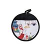 IH Casa Decor Black and White Round Pot Holders with Pocket - Set of 4