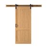 OVE Decors Athea 84-in x 36-in Light Oak Prefinished Wood Barn Door with Hardware Included