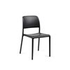 Nardi Set of 4 Charcoal/Anthracite Stackable Plastic Stationary Riva Side Chair