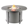 Oakland Living 44-in W 55,000-BTU Round Aluminum Propane Fire Pit Table in Grey Finish