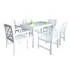Vifah Bradley Outdoor 7-piece Wood Patio Dining Set in White