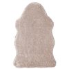 A&E Bath & Shower 2-ft x 3-ft Taupe Faux Fur Plush Irregular Indoor Solid Rug