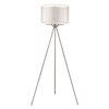 Acclaim Lighting Brella Brushed-Nickel Metal Dimmable Floor Lamp with Two-Tier Shade
