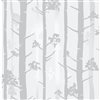 Brewster Sydow 56.4-sq. ft. Grey Non-Woven Birch Tree Unpasted Wallpaper