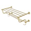 Allied Brass Carolina Unlacquered Brass 24-in Wall Mount Towel Rack with Double Towel Bar