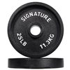 Signature Fitness 25-lbs Black Fixed-Weight 2-in Cast Iron Single Plate