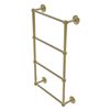 Allied Brass Que New 36-in Unlacquered Brass Wall-Mounted 4-Tier Towel Bar with Dotted Detail