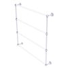 Allied Brass Pacific Beach 36-in Matte White Wall-Mounted 4-Tier Towel Bar with Twisted Accents