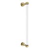 Allied Brass Clearview Brass-plated 18-in Single Side Shower Door Pull with Grooved Accents