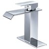 KINWELL Chrome 1-handle Single Hole Bathroom Sink Faucet Deck Plate Included
