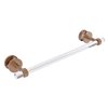 Allied Brass Clearview Brushed Bronze 18-in Shower Door Towel Bar with Grooved Accents