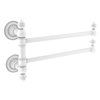 Allied Brass Dottingham Collection 2-Swing Arm Towel Rail in Matte White
